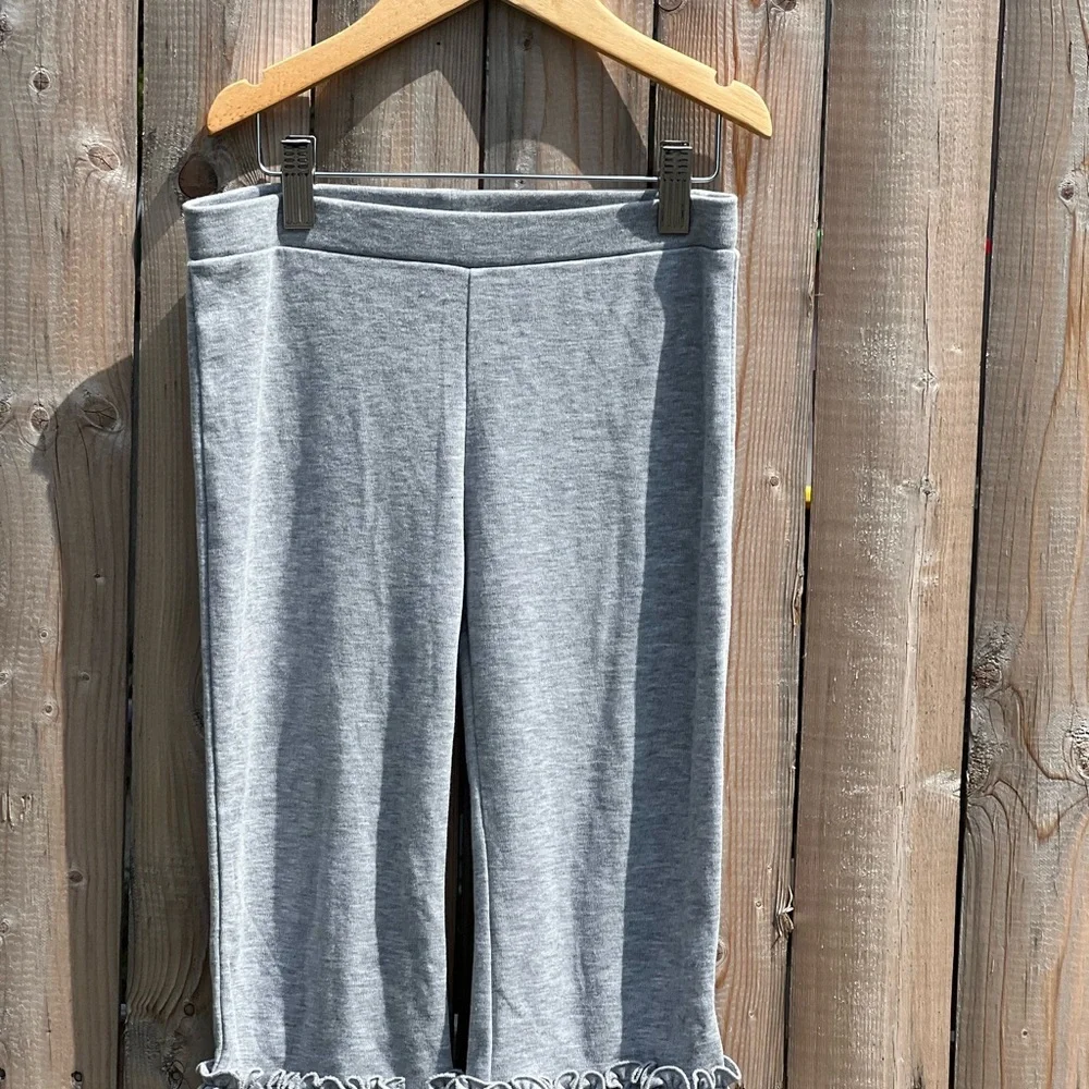 Lemon Loves Lime Gray Ruffles Dress And Bottoms Set